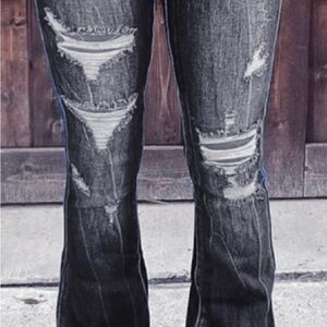 Distressed Black Jeans for Women